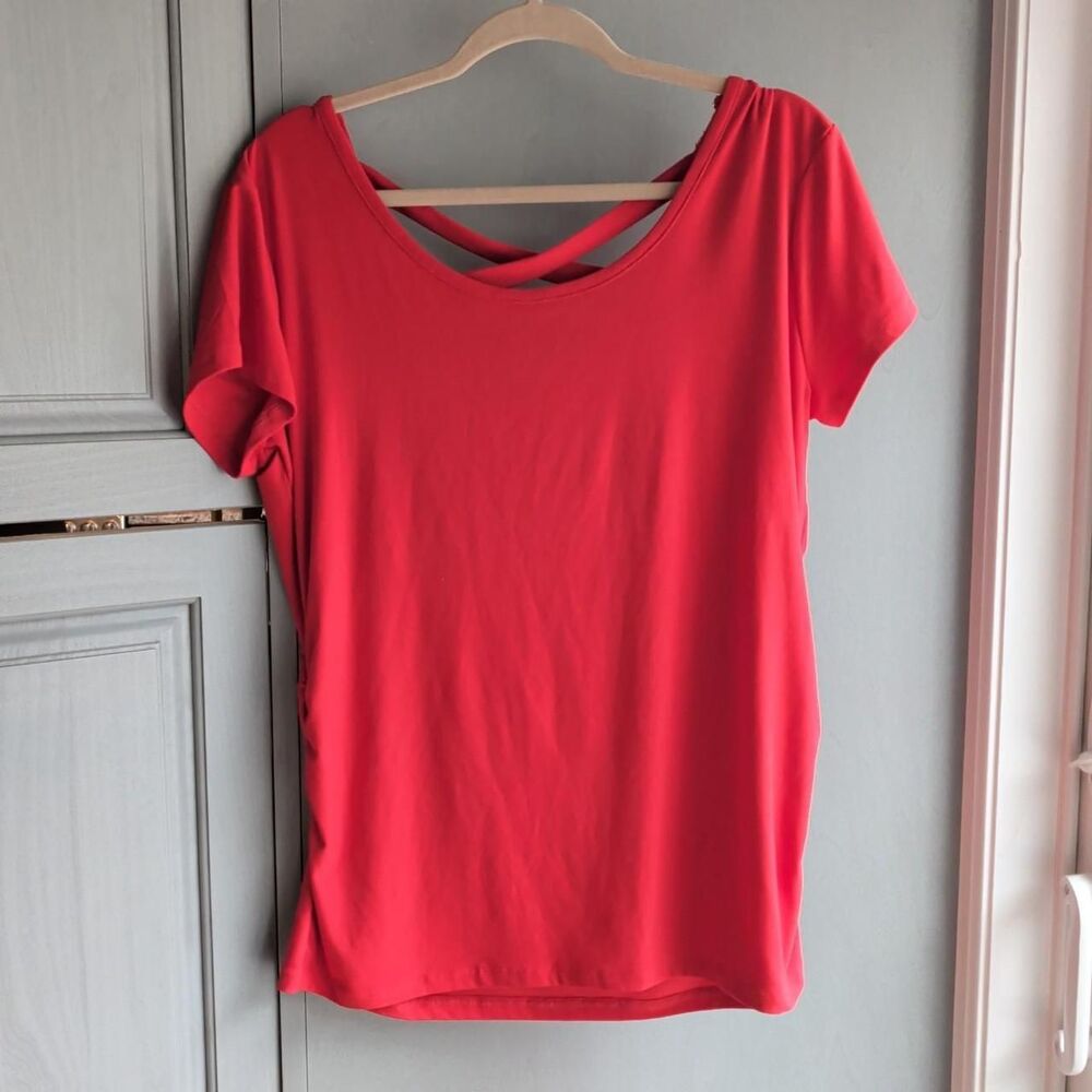 No-boundaries Women's Red and Pink Shirt